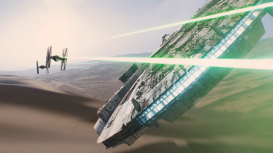 Millennium Falcon, Star Wars, Star Wars: The Force Awakens, Wallpaper HD HD wallpaper