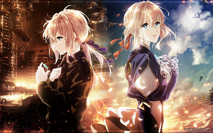 Anime, Violet Evergarden, Blonde, Blue Eyes, Violet Evergarden (Anime), Violet Evergarden (Character), HD wallpaper
