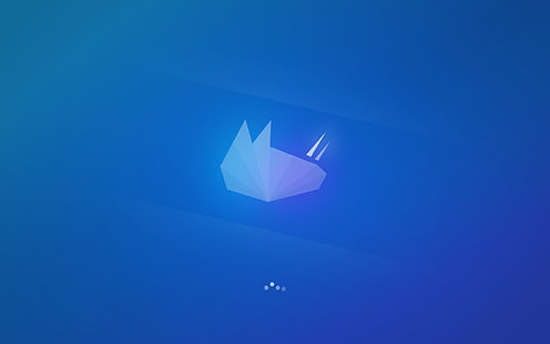 синий логотип, Xubuntu, Linux, HD обои HD wallpaper