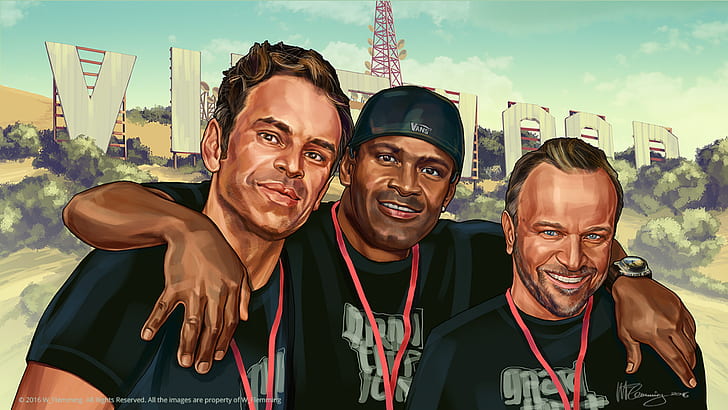 GTA5, Grand Theft Auto, Trevor Philips, Franklin Clinton, Michael De Santa, Hollywood, HD-Hintergrundbild