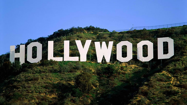Znak Hollywood, Kalifornia, filmy, Hollywood, góry, Tapety HD