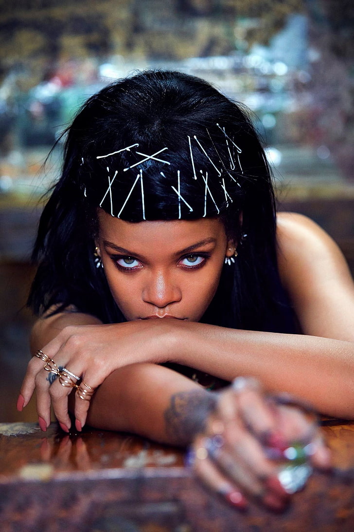 Rihanna, Rihanna, kändis, sångare, ebenholts, HD tapet, telefon tapet