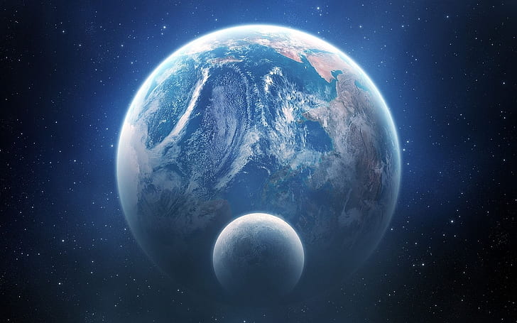 Lihat Bumi Dari Luar Angkasa, planet bumi, bumi, luar angkasa, planet, Wallpaper HD