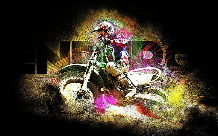 Enduro Racing, racing, enduro, creative and graphics, HD wallpaper