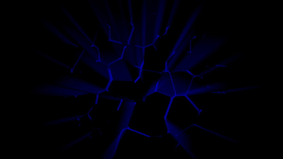 черный фон, абстракция, цифровое искусство, синий, 3D, HD обои HD wallpaper