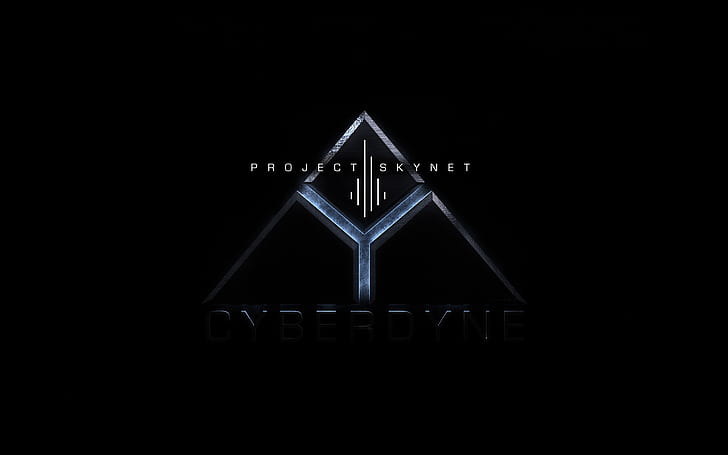 Terminator Black Logo Cyberdyne Skynet HD, โลโก้โครงการ skynet, สีดำ, ภาพยนตร์, โลโก้, เทอร์มิเนเตอร์, สกายเน็ต, ไซเบอร์ดีน, วอลล์เปเปอร์ HD