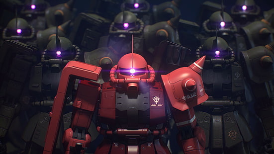 Mobile Suit Gundam, Gundam, Anime, Mech, Zaku II, Roboter, Char Aznable, Mobile Suit, HD-Hintergrundbild HD wallpaper