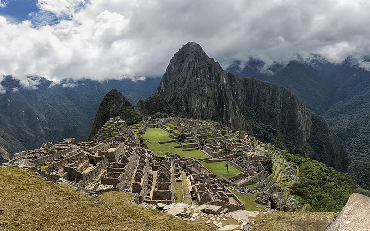 Pegunungan Machu Picchu Awan Reruntuhan Hutan HD, alam, awan, gunung, hutan, reruntuhan, machu, picchu, Wallpaper HD
