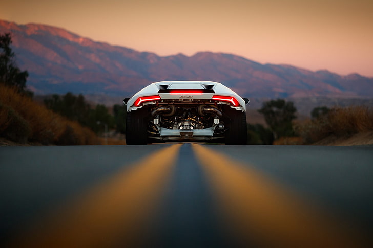 road, Lamborghini, Huracan, Larry Chen, HD wallpaper