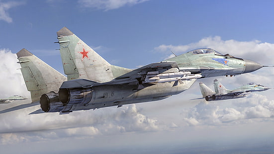 MiG-29 czwartej generacji, Fulcrum, OKB MiG, radziecki myśliwiec wielofunkcyjny, Tapety HD HD wallpaper