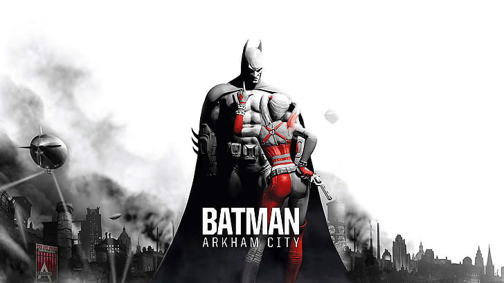 Бэтмен Бэтмен: Arkham City Colorsplash HD, видеоигры, Бэтмен, город, colorsplash, arkham, HD обои