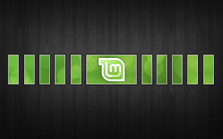 logo E hijau, Linux, GNU, Linux Mint, Wallpaper HD