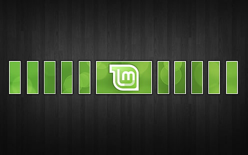 logo E verde, Linux, GNU, Linux Mint, Sfondo HD HD wallpaper