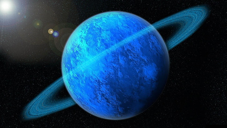 วงแหวนดาวยูเรนัสดาวเคราะห์ดาวเคราะห์สีน้ำเงิน, วอลล์เปเปอร์ HD