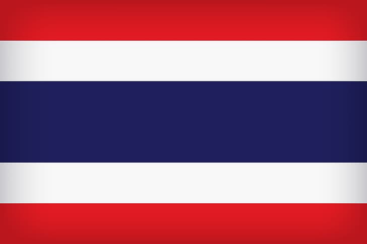 Thailand, Bendera, Simbol Nasional, Bendera Besar Thailand, Bendera Thailand, Wallpaper HD