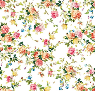 Tekstura, wzór, róża, kwiat, żółty, papier, biały, różowy, Tapety HD HD wallpaper