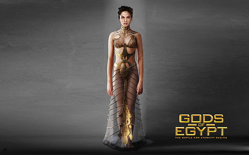 Film Gods Of Egypt Hathor Goddess Of Love Elodie Yung Skrivbordsunderlägg Bakgrund 3840 × 2400, HD tapet HD wallpaper