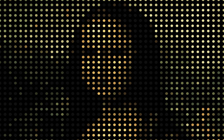 Monalisa illustration, mona lisa, portrait, pixels, HD wallpaper