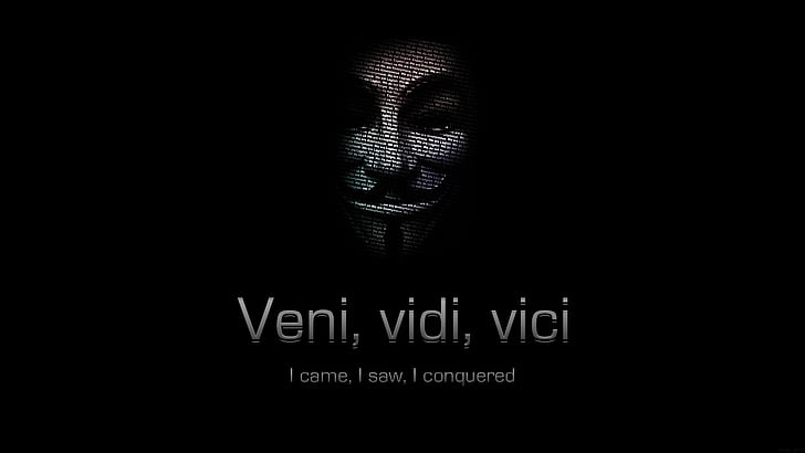 Citations Anonymous Veni Vidi Vici, Fond d'écran HD