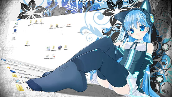 Anime Girls, loli, Microsoft Windows, Personajes originales, Fondo de pantalla HD HD wallpaper