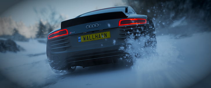 Audi R8 V10 Forza Horizon 4 Snow Car Luxury Wallhavn Hd Wallpaper Wallpaperbetter