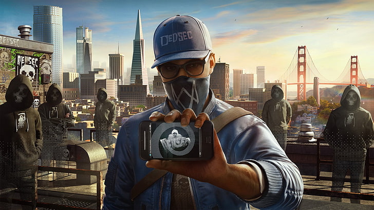male animated character screenshot, Video Game, Watch Dogs 2, HD wallpaper