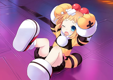 Hyperdimension Neptunia, anime dziewczyny, Peashy (Hyperdimension Neptunia), Tapety HD HD wallpaper