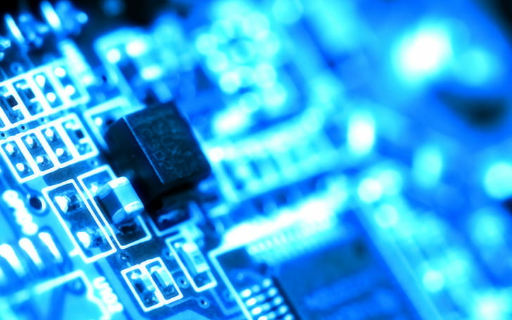 blue, Circuit Boards, Microchip, technology, HD wallpaper