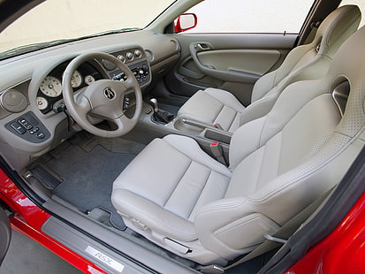 gray Acura steering wheel, acura, rsx, 2006, salon, interior, steering wheel, speedometer, HD wallpaper HD wallpaper