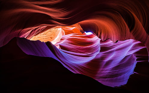 nature, grotte, pierres, résumé, rocher, Antelope Canyon, Arizona, USA, lumière du soleil, Fond d'écran HD HD wallpaper