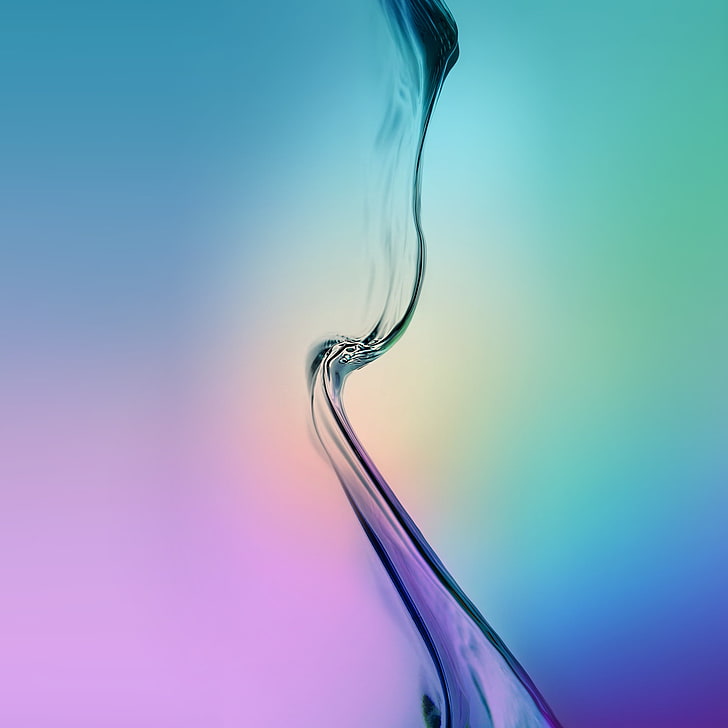 fond d'écran numérique abstrait multicolore, Samsung, Galaxy S6, abstrait, dégradé, eau, Fond d'écran HD