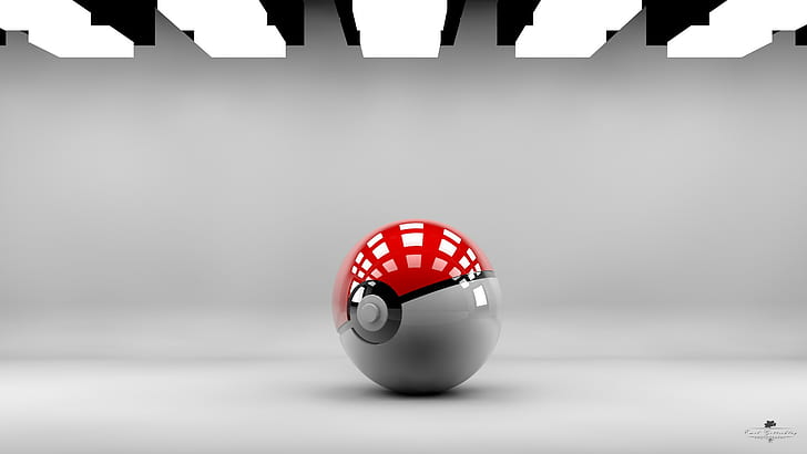 bola puxão vermelho e branco, Pokémon, Pokemon Crystal, HD papel de parede