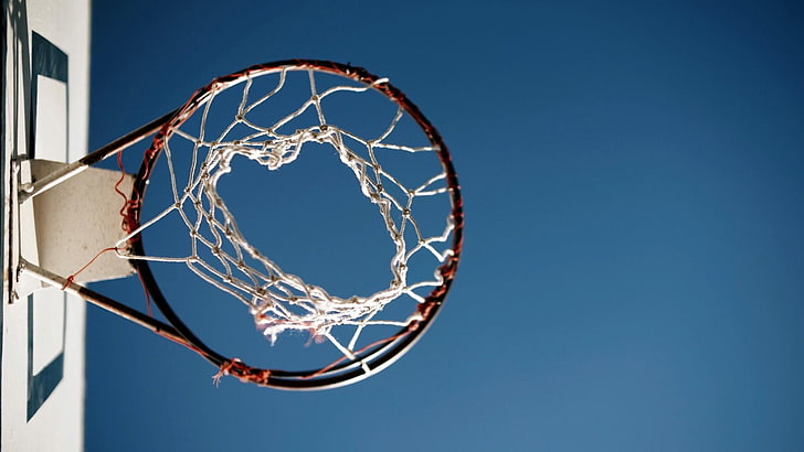небо, баскетбольное кольцо, HD обои