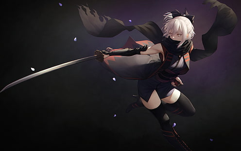 Série Fate, Fate / Grand Order, Okita Souji, Sakura Sabre, Fond d'écran HD HD wallpaper
