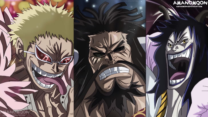 One Piece, Caesar Clown, Donquixote Doflamingo, Kaido (One Piece), Fond d'écran HD
