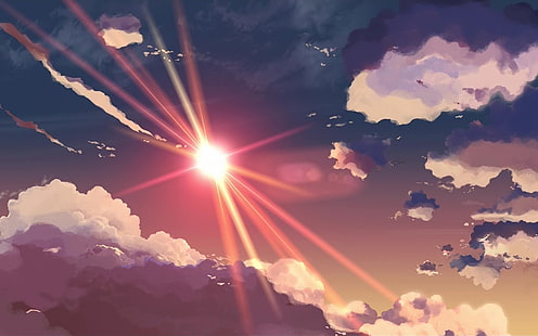 Tumblr, słońce, niebo, chmury, anime, tumblr, słońce, niebo, chmury, Tapety HD HD wallpaper
