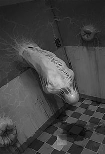 surrealistyczne, grafika, grafiki koncepcyjne, H. P. Lovecraft, Alexey Andreev, portret, Tapety HD HD wallpaper