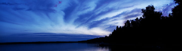 Wasser, Abenddämmerung, Himmel, HD-Hintergrundbild