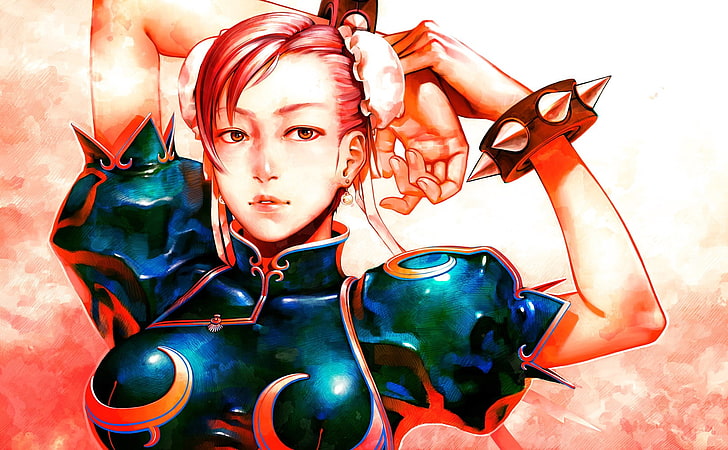 Ryo Iwai, Chun-Li, Street Fighter, digital art, painting, airbrushed, HD wallpaper