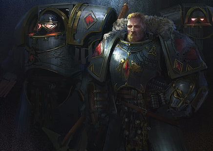 Warhammer, Warhammer 40K, броня, космический десантник, воин, HD обои HD wallpaper