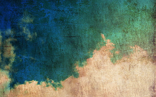 추상, 단순, 질감, 빈티지, 녹색, 파랑, HD 배경 화면 HD wallpaper