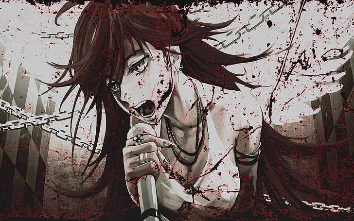 Ilustración de personaje de anime femenino de pelo negro, anime, chicas de anime, bragas y medias con Garterbelt, Fondo de pantalla HD