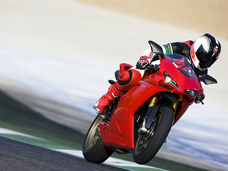 Ducati 1198 Race HD, sepeda sport merah, balap, sepeda, sepeda motor, sepeda dan sepeda motor, Ducati, 1198, Wallpaper HD