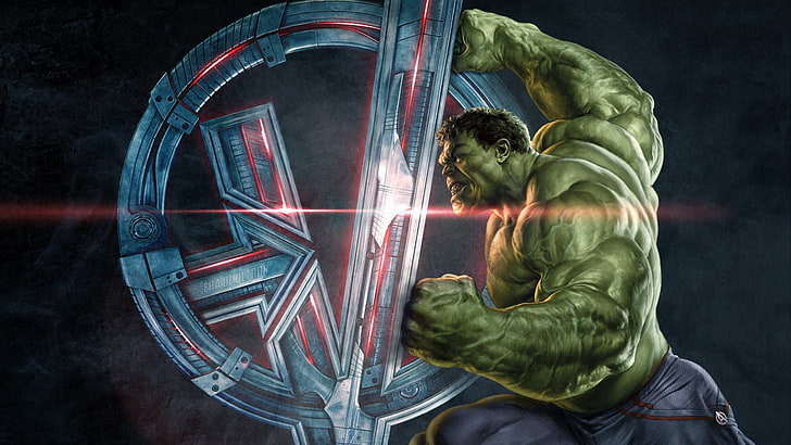 Vingadores O Hulk, Os Vingadores, Vingadores: Era de Ultron, super-herói, símbolos, Hulk, filmes, arte conceitual, HD papel de parede