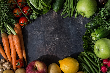 grönsaker, grönsaker, bakgrund, frukt, HD tapet HD wallpaper