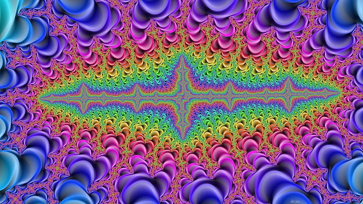 multicolored abstract painting, psychedelic, HD wallpaper