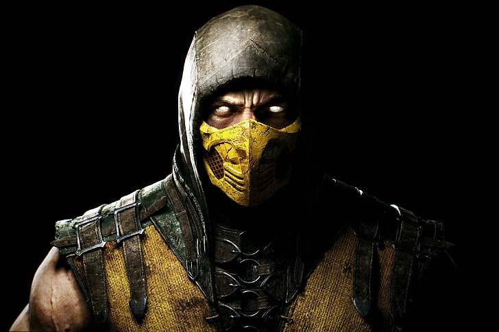 Mortal Kombat X Skorpion, Mortal Kombat X, Skorpion, Ninja, Maske, HD-Hintergrundbild