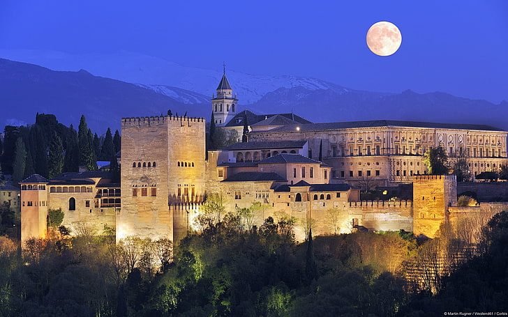 Spanien glitzernden Windows Wallpaper, Burg, HD-Hintergrundbild