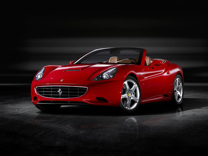 Ferrari California, red convertible coupe, ferrari, california, cars, HD wallpaper