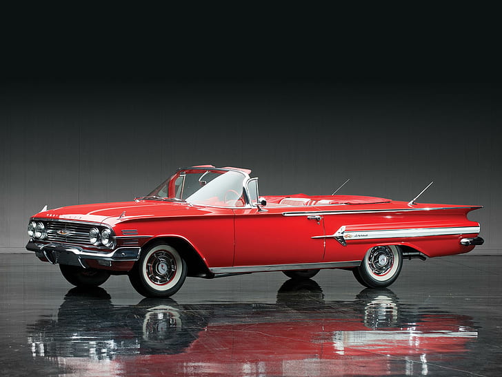 Chevrolet Impala Convertible '1960, chevy, chevrolet impala, impala, chevrolet impala кабриолет, автомобили, HD тапет